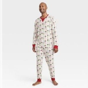 Wondershop Men’'s Holiday Joyful Print Pajama Set, Size Large